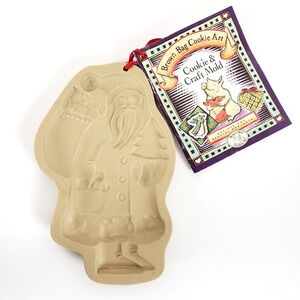 NEW!! 1983 Vtg Brown Bag Cookie Art St. Nicholas Cookie Craft Mold Santa Claus